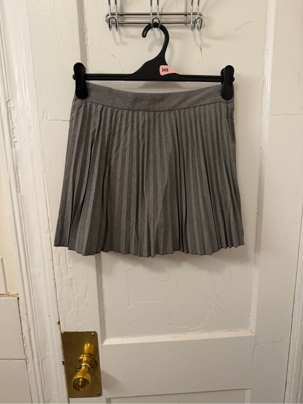 Gray Pleated Mini Skirt  Zara